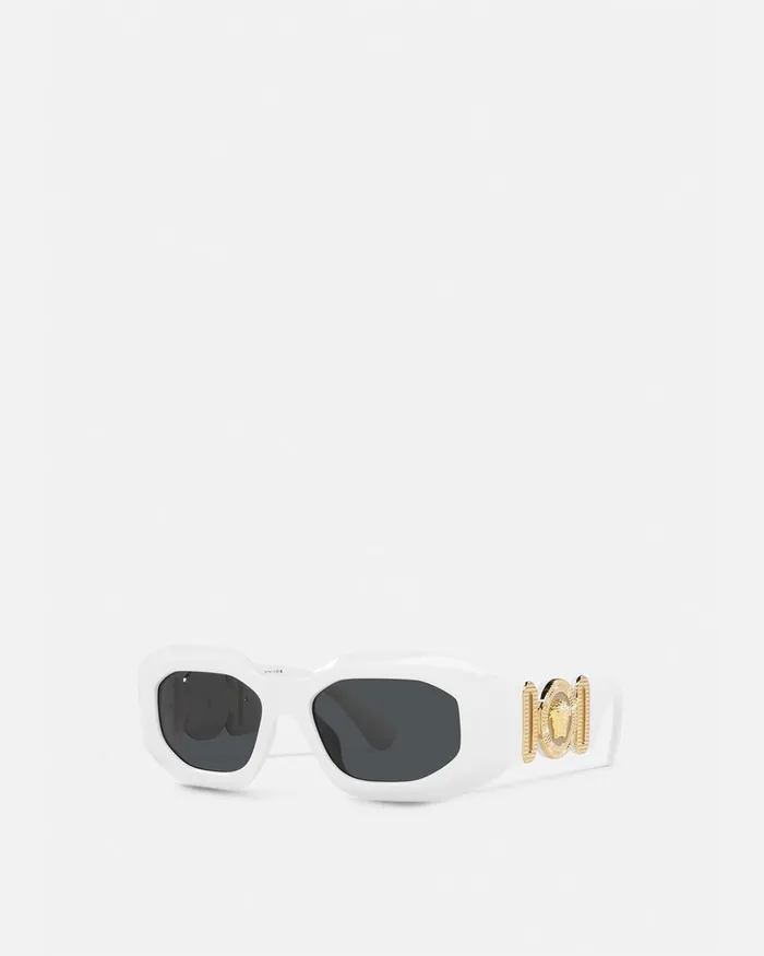 Versace Maxi Medusa Biggie Sunglasses White WomenMen Sunglasses