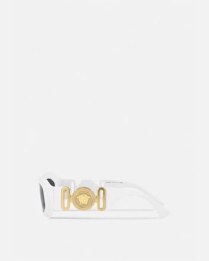 Versace Maxi Medusa Biggie Sunglasses White WomenMen Sunglasses