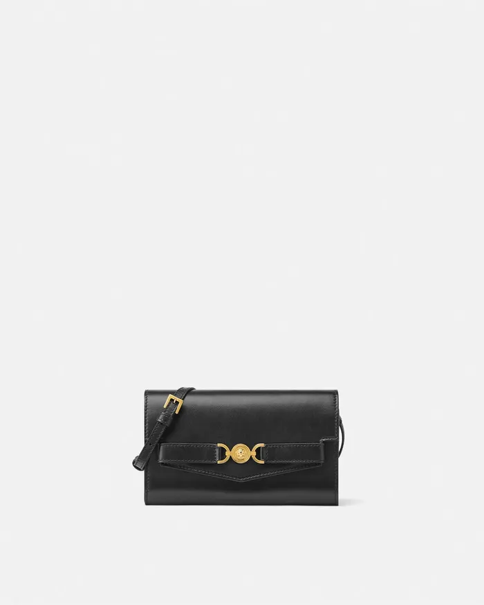 Versace Medusa 03995 Crossbody Bag Blackgold Women Mini Bags and Clutches