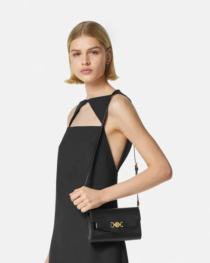 Versace Medusa 03995 Crossbody Bag Blackgold Women Mini Bags and Clutches