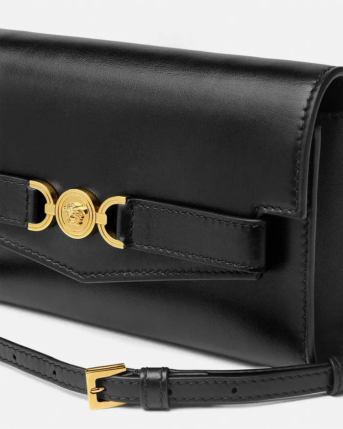 Versace Medusa 03995 Crossbody Bag Blackgold Women Mini Bags and Clutches