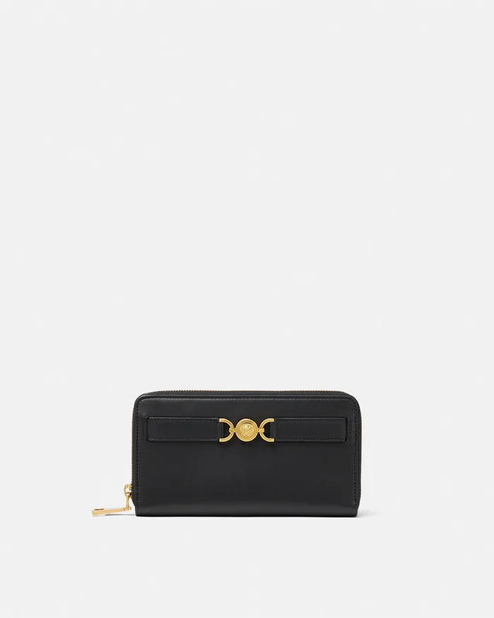 Versace Medusa 03995 Long Wallet Blackgold Women Wallets