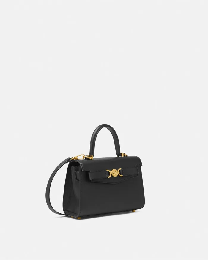 Versace Medusa 03995 Small Handbag Blackgold Women Top Handle