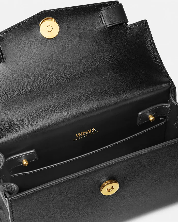 Versace Medusa 03995 Small Handbag Blackgold Women Top Handle