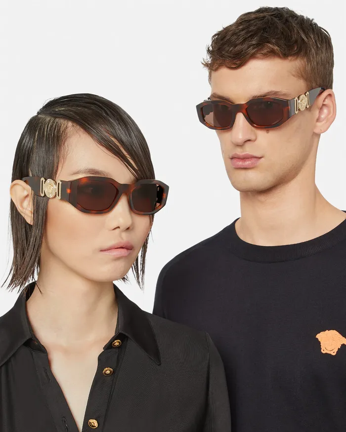 Versace Medusa Biggie Sunglasses Havana WomenMen Sunglasses