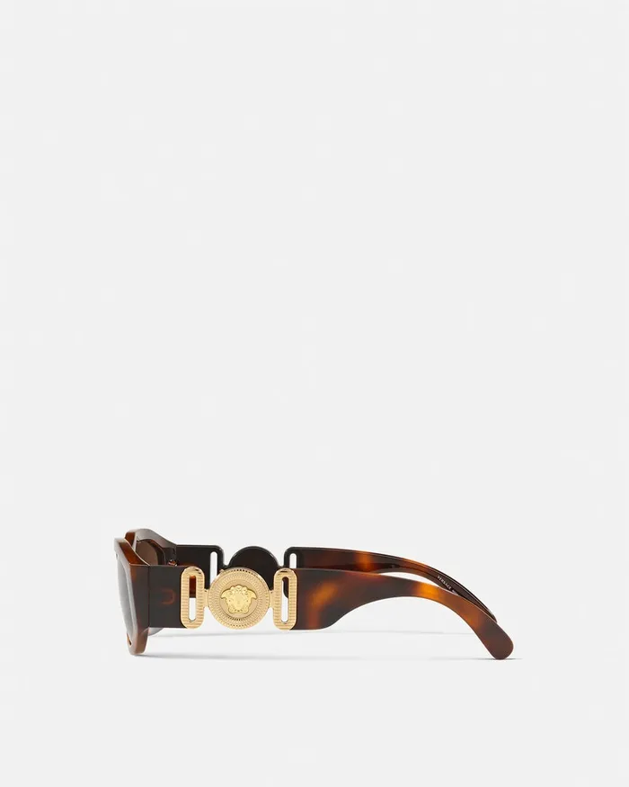 Versace Medusa Biggie Sunglasses Havana WomenMen Sunglasses