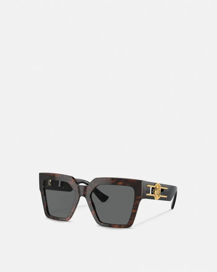 Versace Medusa Deco Butterfly Sunglasses Havana Women Sunglasses