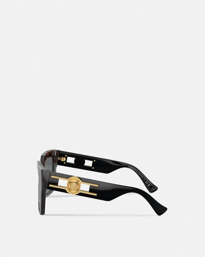 Versace Medusa Deco Butterfly Sunglasses Havana Women Sunglasses