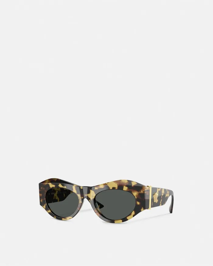 Versace Medusa Glam Sunglasses Havana Women Sunglasses