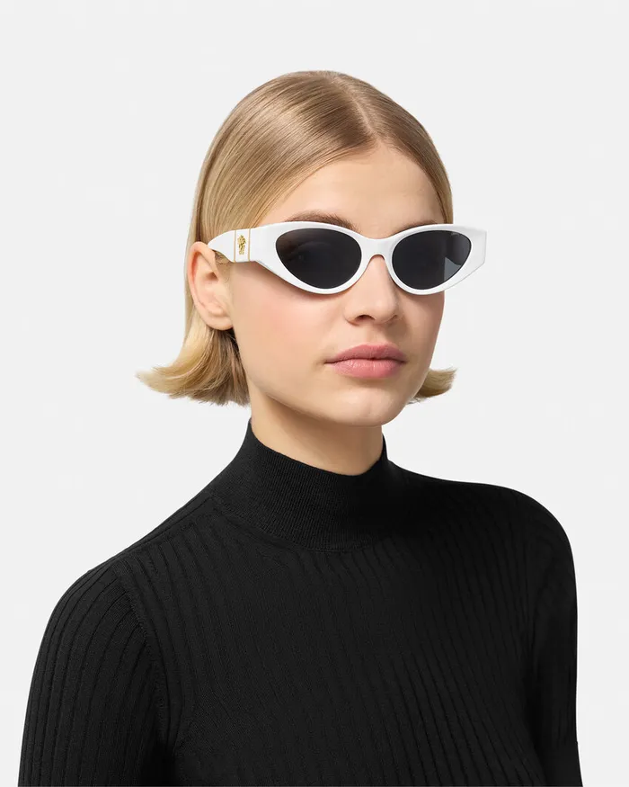 Versace Medusa Legend CatEye Sunglasses White Women Sunglasses