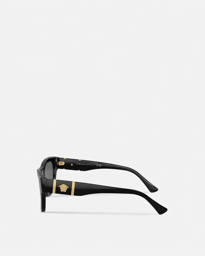 Versace Medusa Legend Squared Sunglasses Blackgold Men Sunglasses