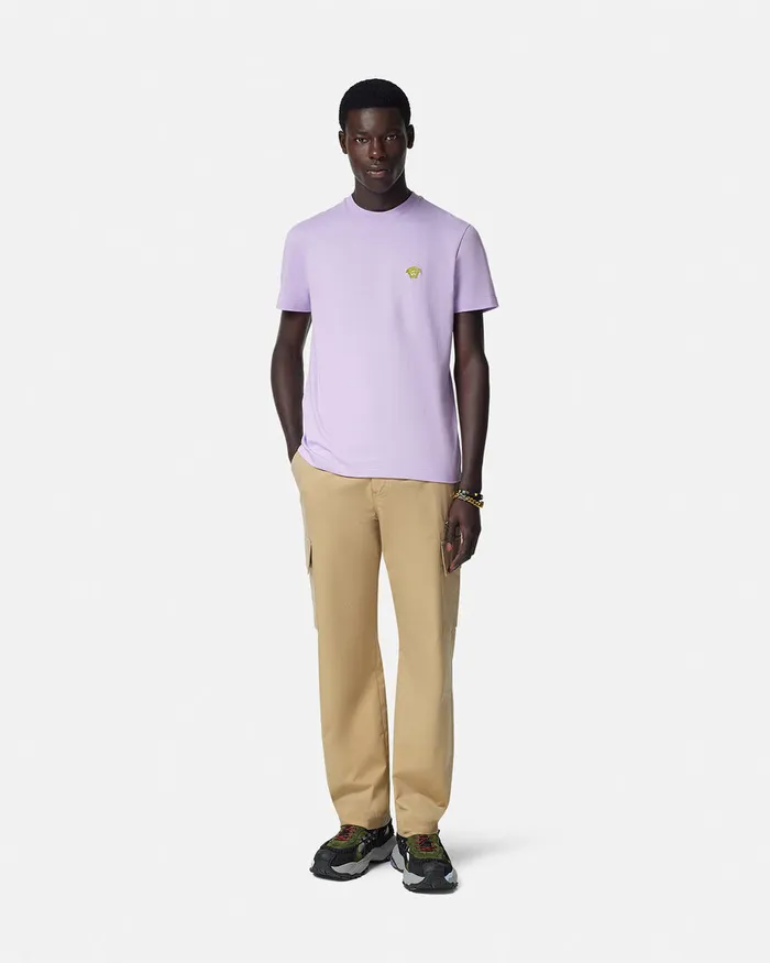 Versace Medusa TShirt Purple Men TShirts and Polos
