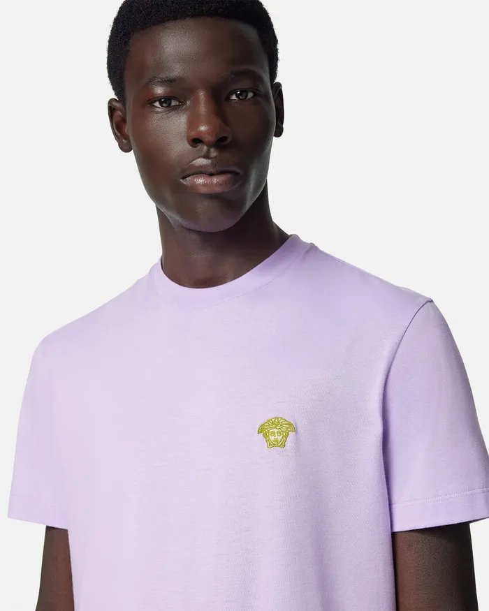 Versace Medusa TShirt Purple Men TShirts and Polos