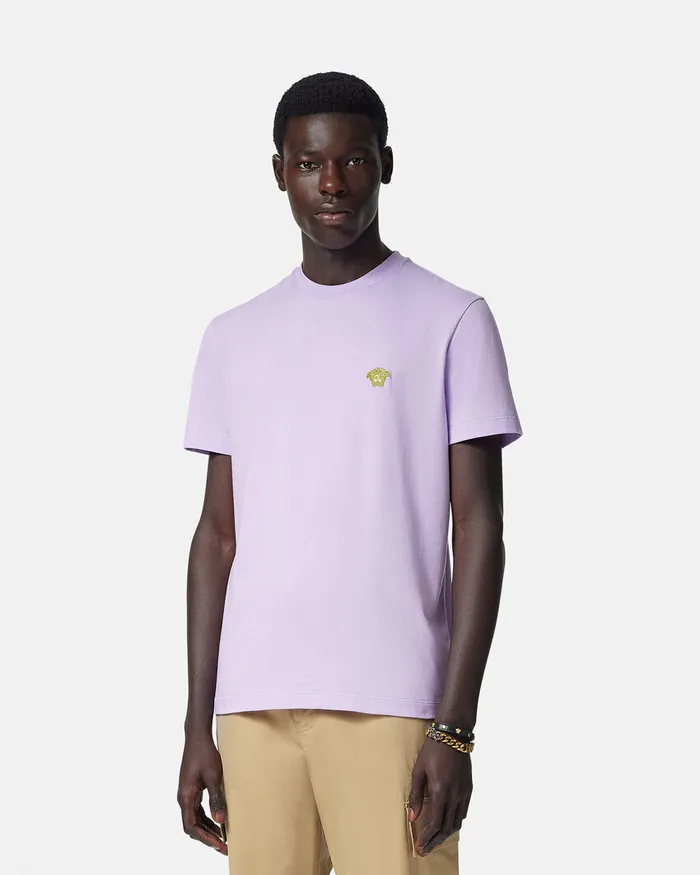 Versace Medusa TShirt Purple Men TShirts and Polos