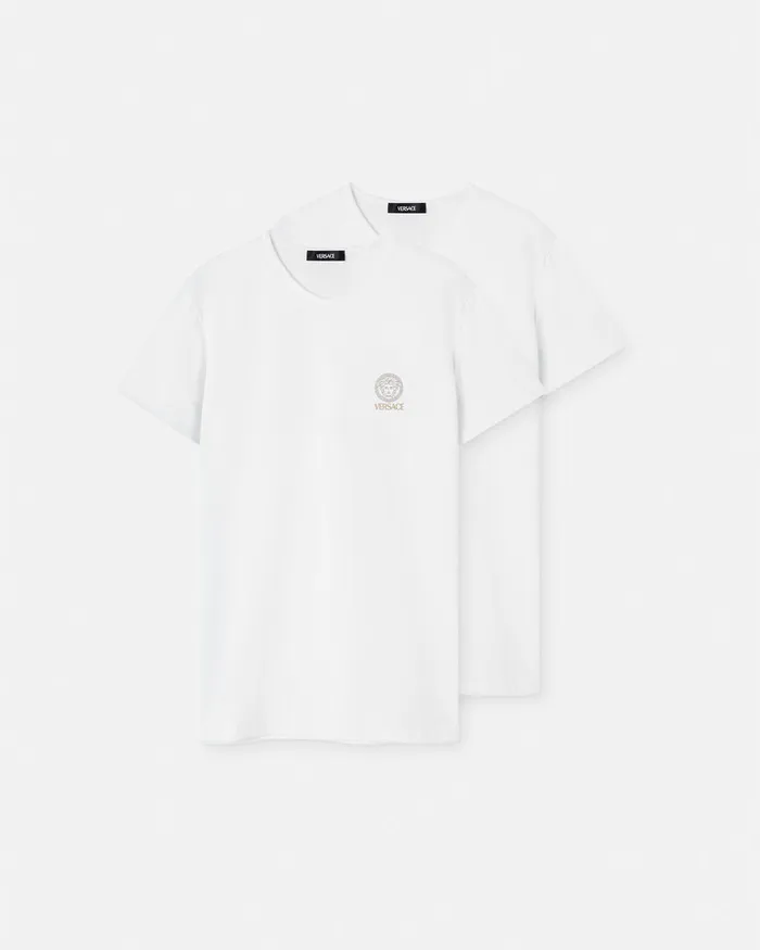 Versace Medusa Undershirt 2Pack White Men Loungewear and Pajamas