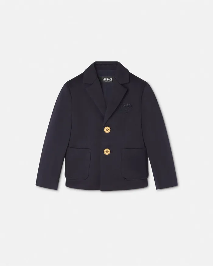 Versace Milano Stamp Baby Jacket Blue Kids Outerwear and Jackets