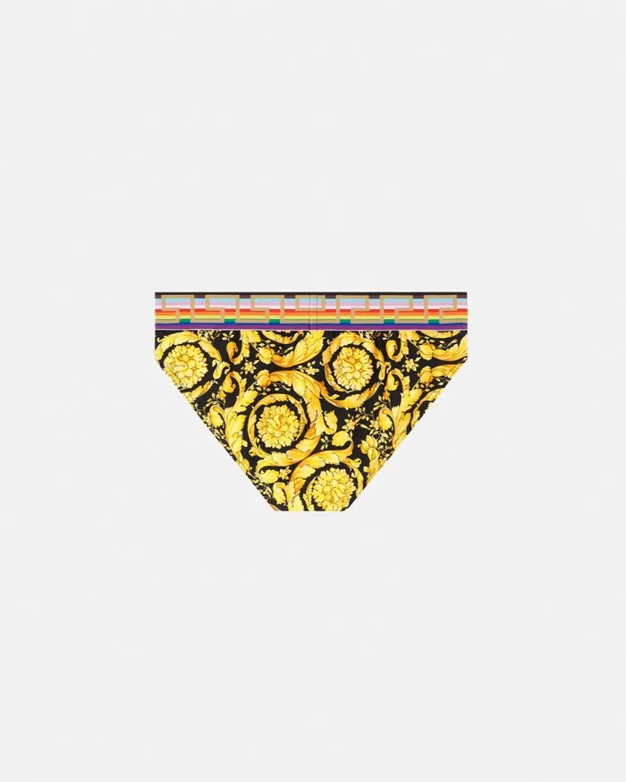 Versace Pride Barocco Swim Briefs Blackprint Men Swimwear