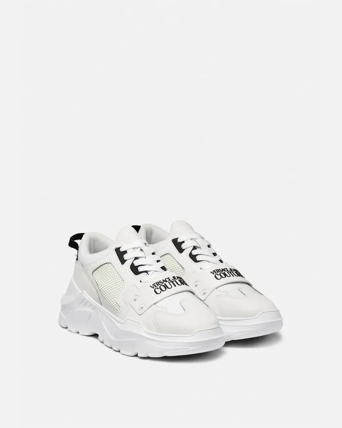 Versace Speedtrack Logo Sneakers Whiteprint Men Jeans Couture