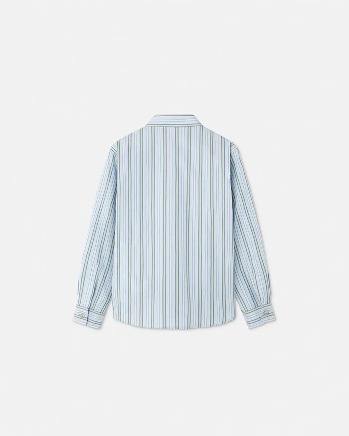 Versace Striped Medusa Shirt Light Blue Kids Shirts