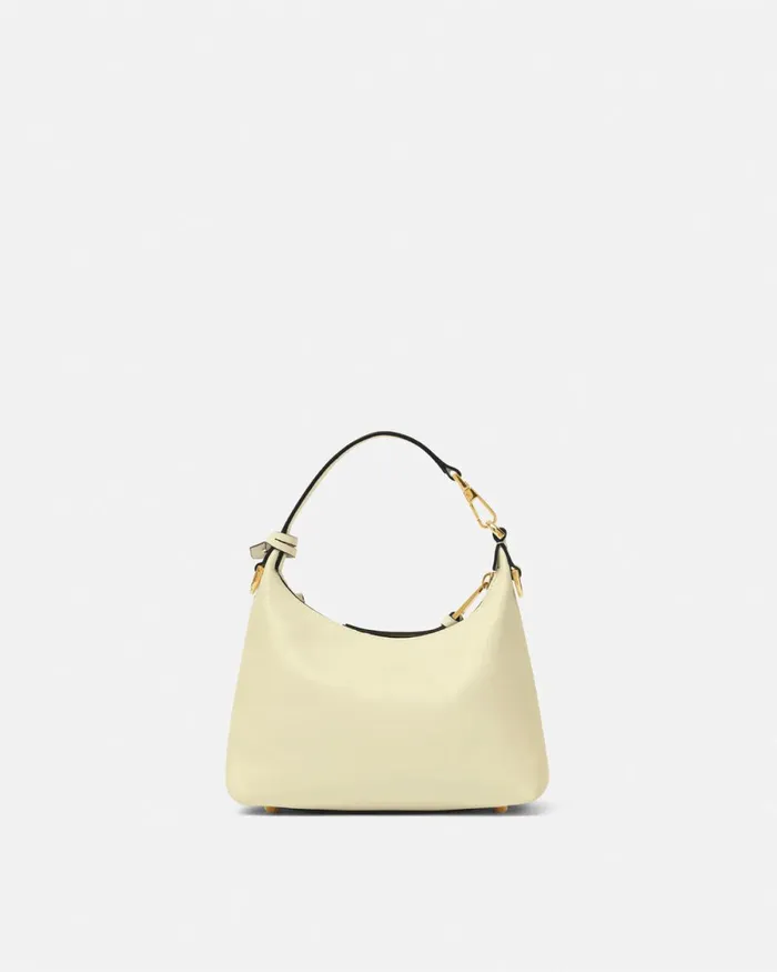 Versace Tag Hobo Handbag Yellow Women Top Handle