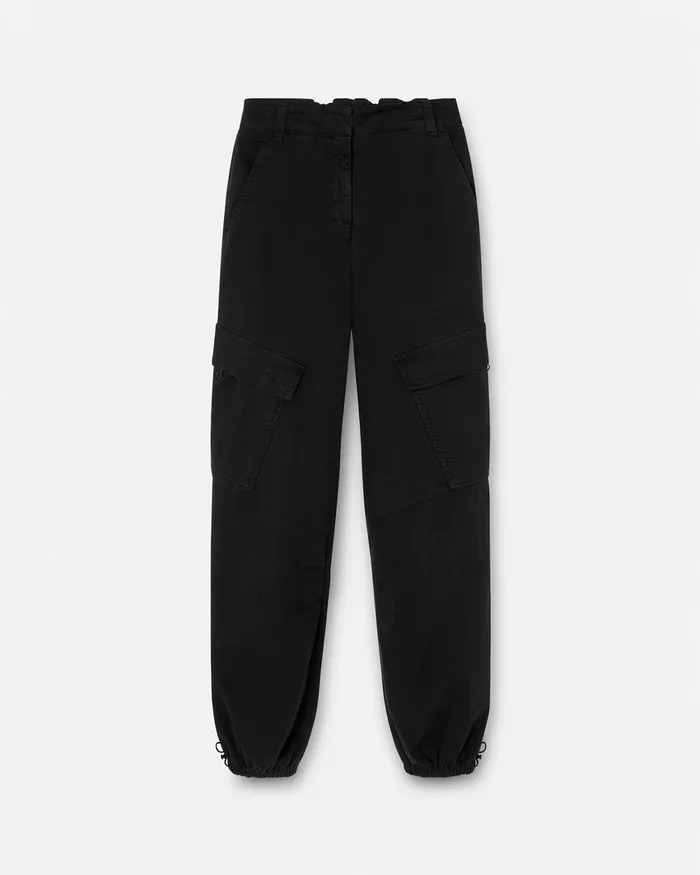 Versace VEmblem Cargo Jeans Blackprint Women Jeans Couture