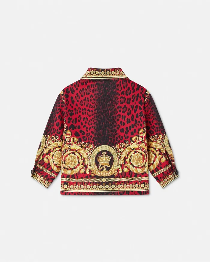 Versace Wild Barocco Baby Overshirt Printred Kids Shirts and Tshirts