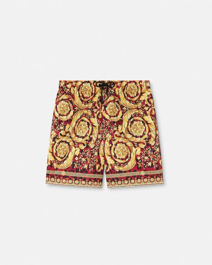 Versace Wild Barocco Boardshorts Printred Men Swimwear