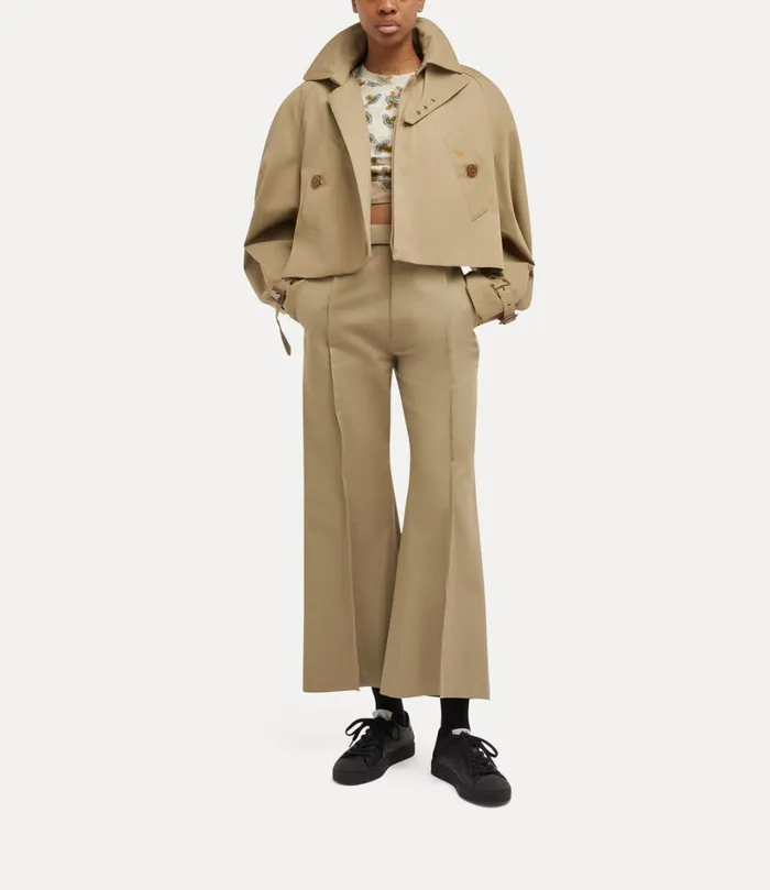 Vivienne Westwood Coats And Jackets Women Cut Off Graziano Trench Coat Camel