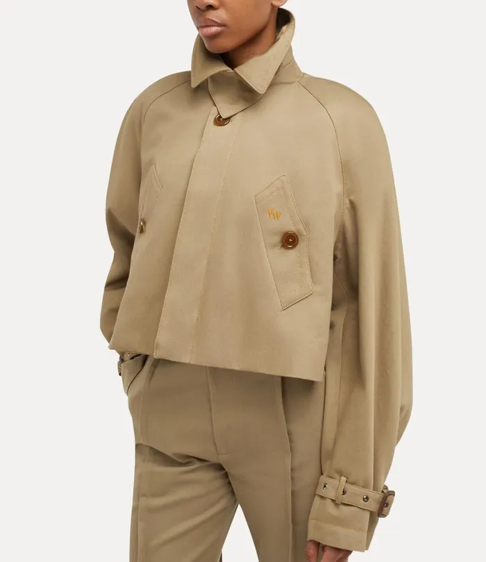 Vivienne Westwood Coats And Jackets Women Cut Off Graziano Trench Coat Camel