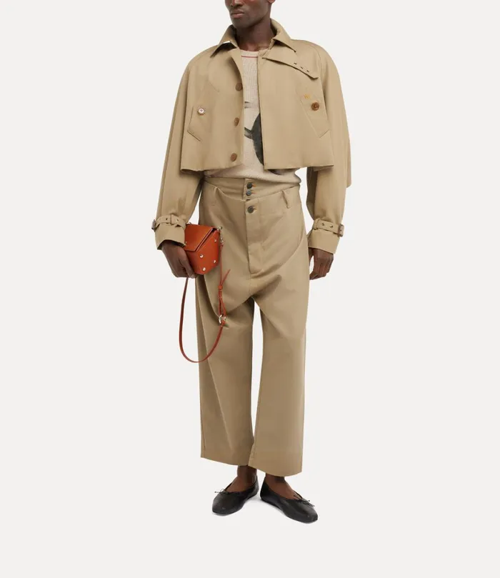 Vivienne Westwood Coats And Jackets Women Cut Off Graziano Trench Coat Camel