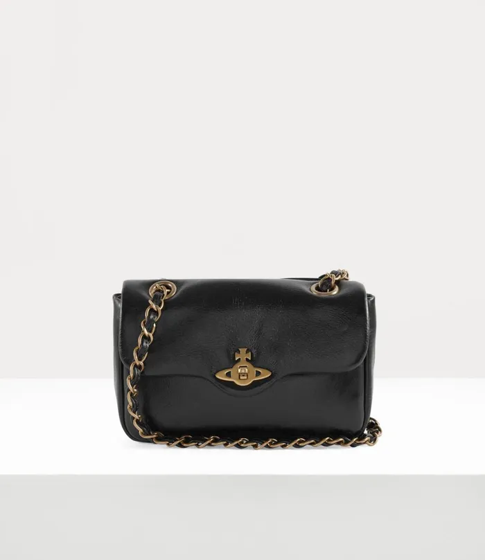 Vivienne Westwood Crossbody Bags Women Anita Chain Shoulder Bag Black
