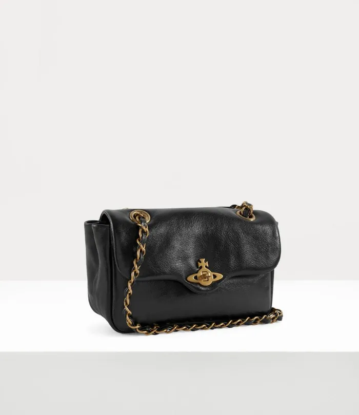 Vivienne Westwood Crossbody Bags Women Anita Chain Shoulder Bag Black