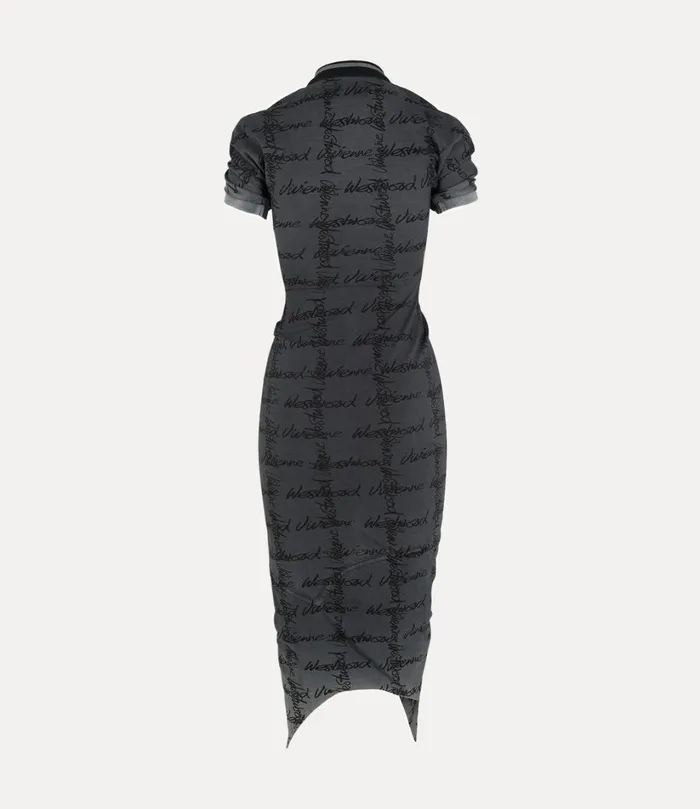 Vivienne Westwood Dresses Women Pulling Dress Grey Overdye Vw Grid