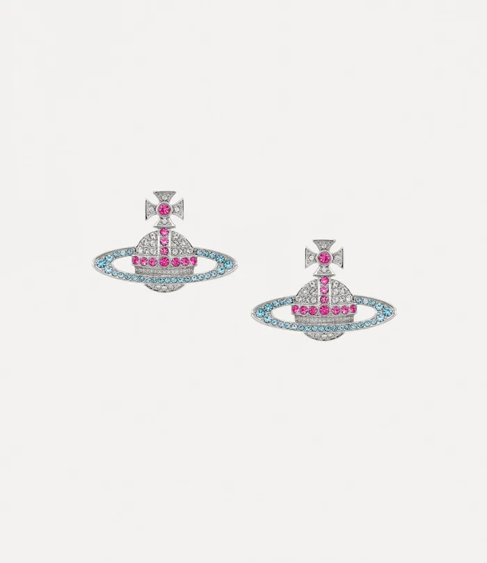 Vivienne Westwood Earrings Women Kika Earrings Platinum Crystal Fuchsia Indicolite Crystal Vivienne Westwood Earrings Women Kika Earrings Platinum Crystal Fuchsia Indicolite Crystal