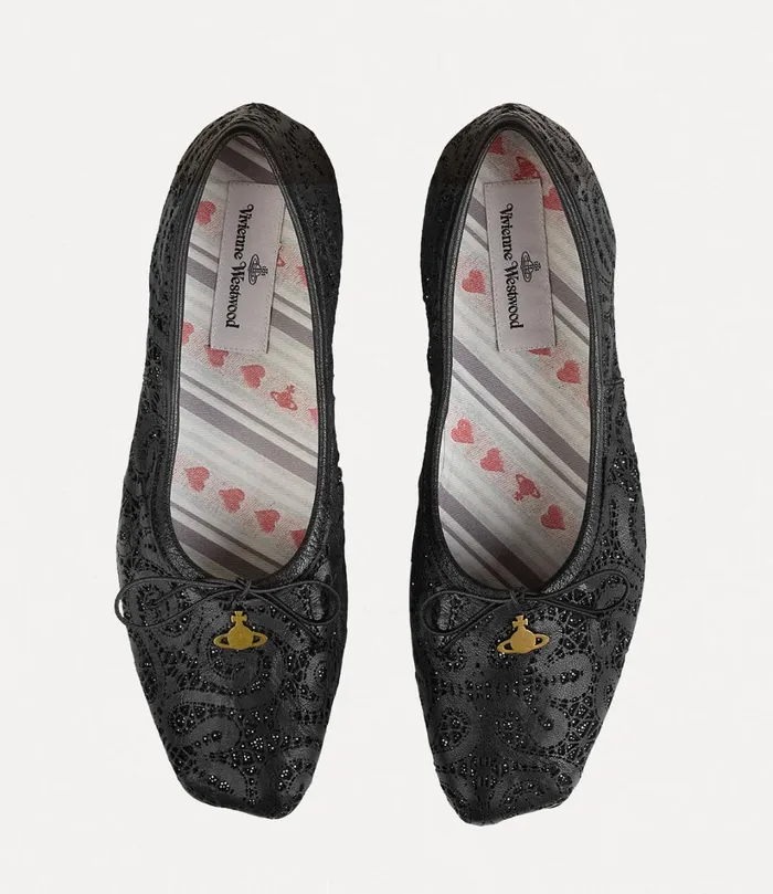 Vivienne Westwood Flats Women Brigitte Ballerina Shoe Black