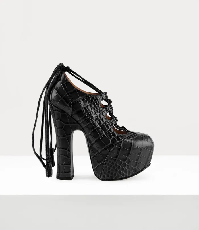 Vivienne Westwood Platforms Women Elevated Ghillie Platform Black