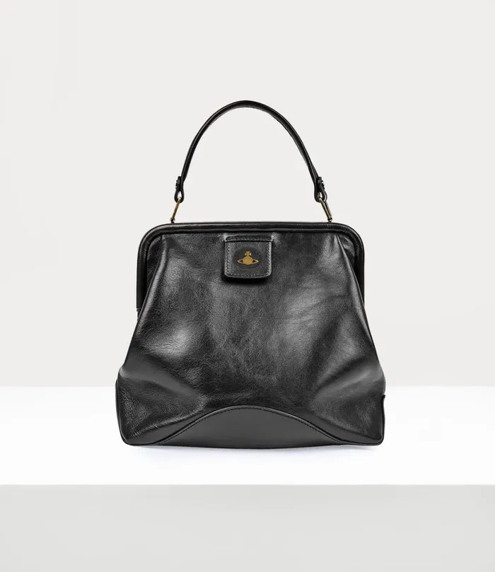 Vivienne Westwood Tote Bags MenWomen Abbey Frame Handbag Black