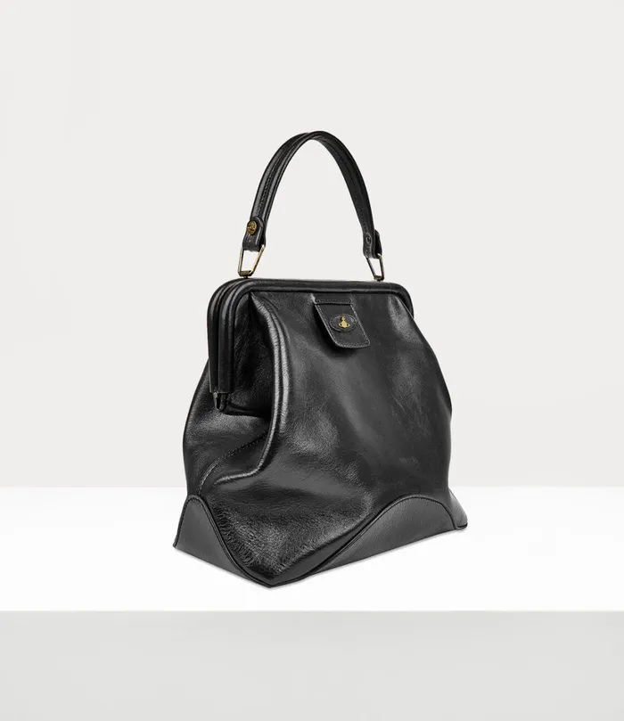 Vivienne Westwood Tote Bags MenWomen Abbey Frame Handbag Black