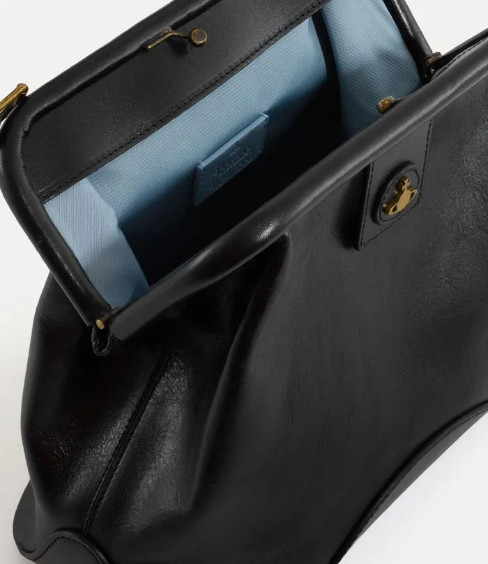 Vivienne Westwood Tote Bags MenWomen Abbey Frame Handbag Black
