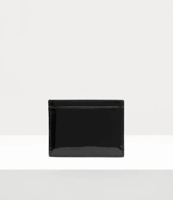 Vivienne Westwood Wallets And Purses Women Flat Card Holder Black Enamel Orb