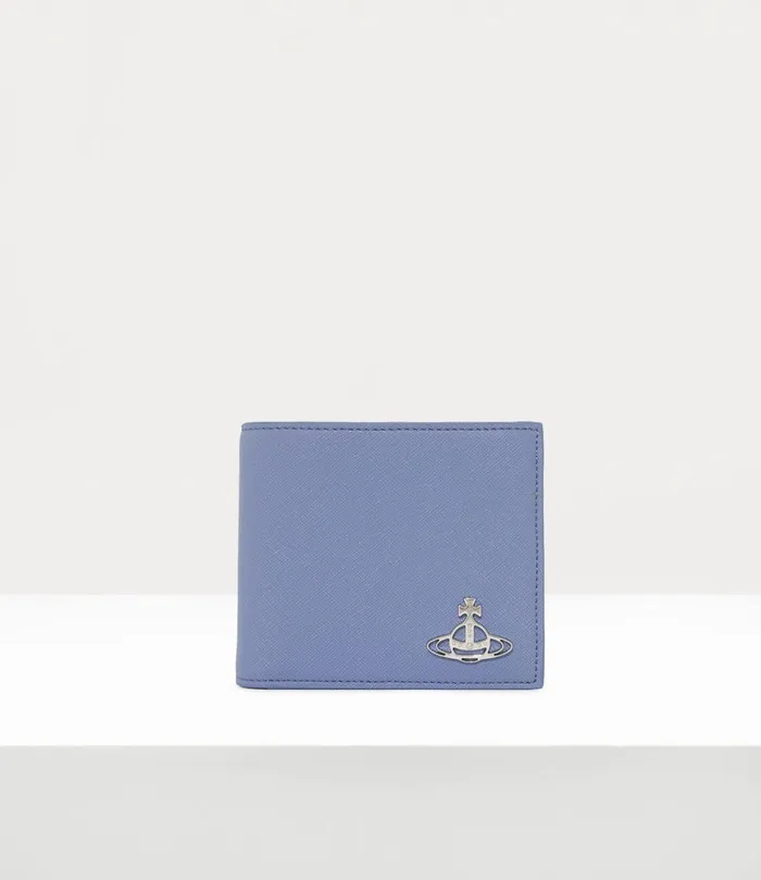 Vivienne Westwood Wallets MenWomen Saffiano Man Wallet With Coin Pocket Blue