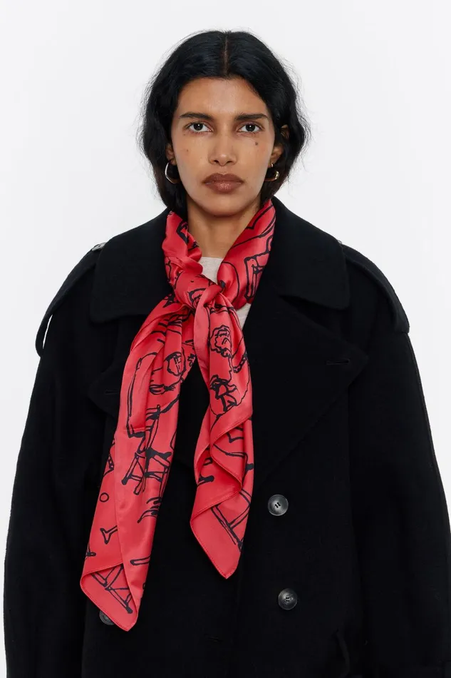 Watermelon Twotone Circus Print Scarf Watermelon Women Bimba Y Lola Scarves Watermelon Twotone Circus Print Scarf Watermelon Women Bimba Y Lola Scarves
