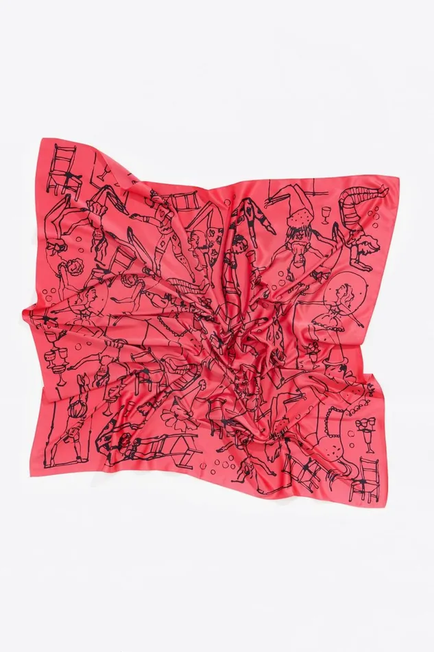 Watermelon Twotone Circus Print Scarf Watermelon Women Bimba Y Lola Scarves Watermelon Twotone Circus Print Scarf Watermelon Women Bimba Y Lola Scarves