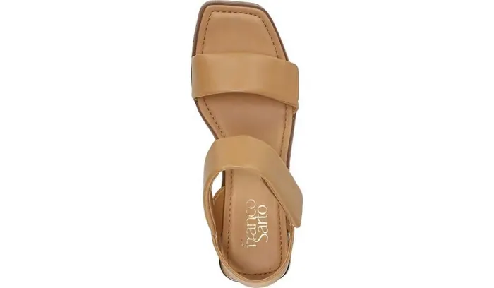 Wedges Women Franco Sarto Franco Sweety Platform Wedge Sandal Camel Leather