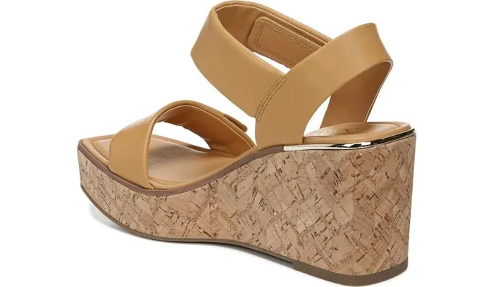 Wedges Women Franco Sarto Franco Sweety Platform Wedge Sandal Camel Leather
