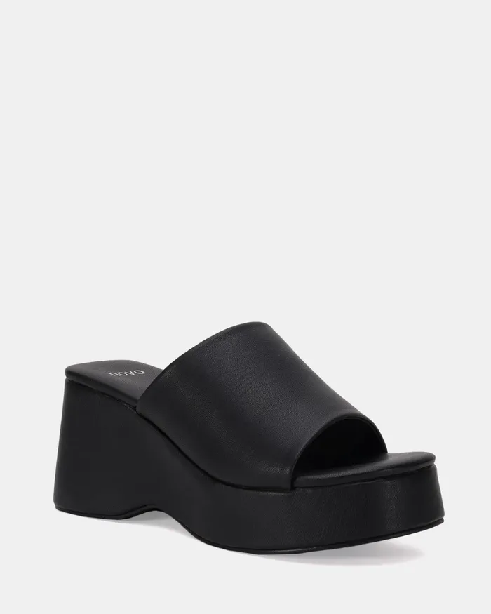 Wedges Women NOVO Shoes BENTO BLACK