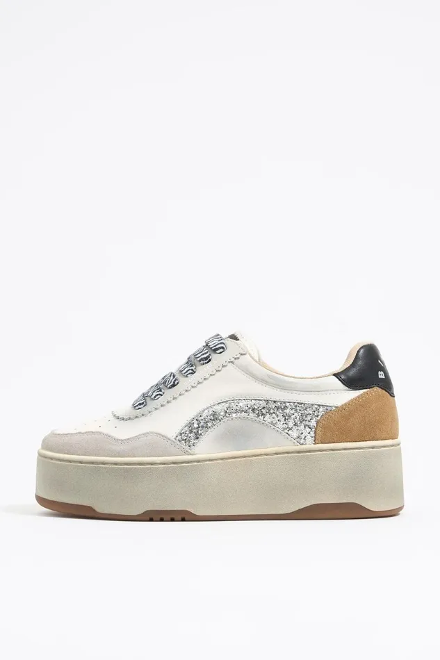 White Leather 13 57 Platform Cupsole Sneaker White Women Bimba Y Lola Sneakers White Leather 13 57 Platform Cupsole Sneaker White Women Bimba Y Lola Sneakers