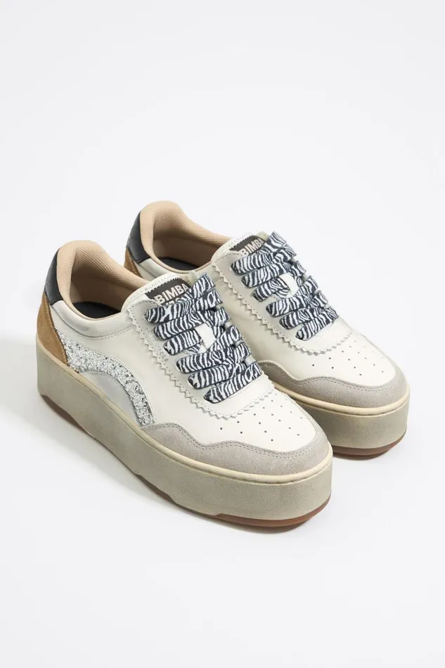 White Leather 13 57 Platform Cupsole Sneaker White Women Bimba Y Lola Sneakers White Leather 13 57 Platform Cupsole Sneaker White Women Bimba Y Lola Sneakers