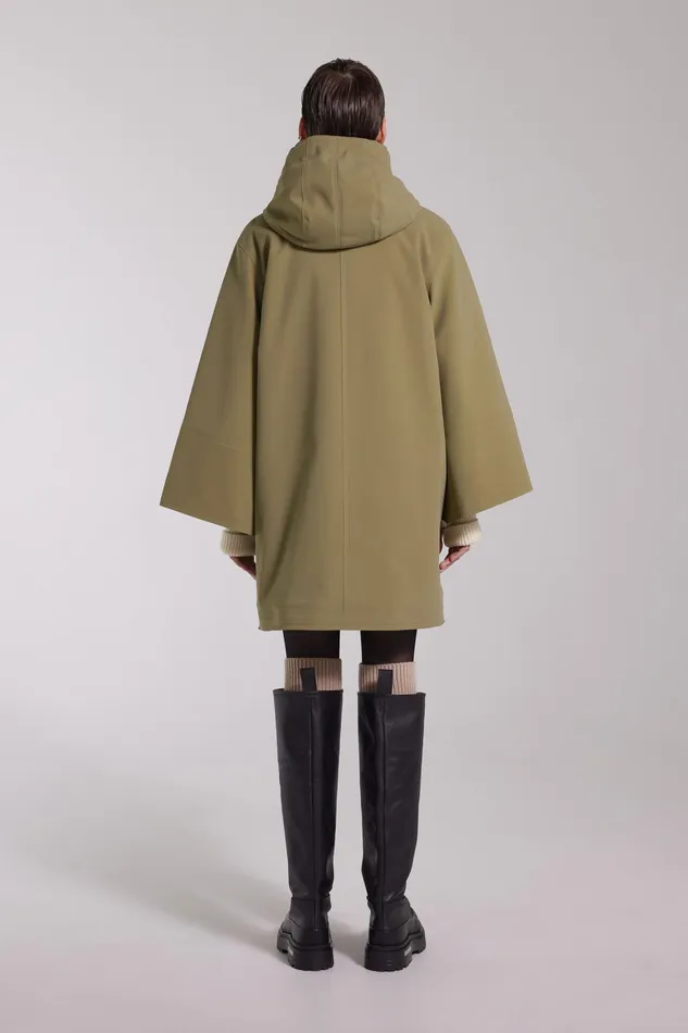 Winter Coats Women Stutterheim Lubban Winter Matte Raincoat Aloe
