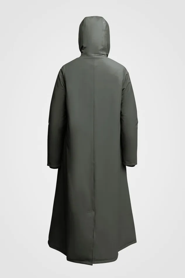 Winter Coats Women Stutterheim Mosebacke Long Winter Jacket Green